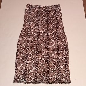 No Comment Snakeskin Print Size XL Skirt